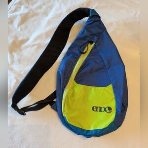 ENO Like New Blue and Lime Sling Backpack